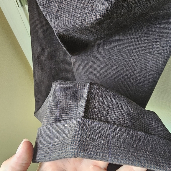 NWT 36x29 Jos. A. Bank Plaid Brown Trouser Pant 100% Cotton Travelers Collection - Picture 8 of 10